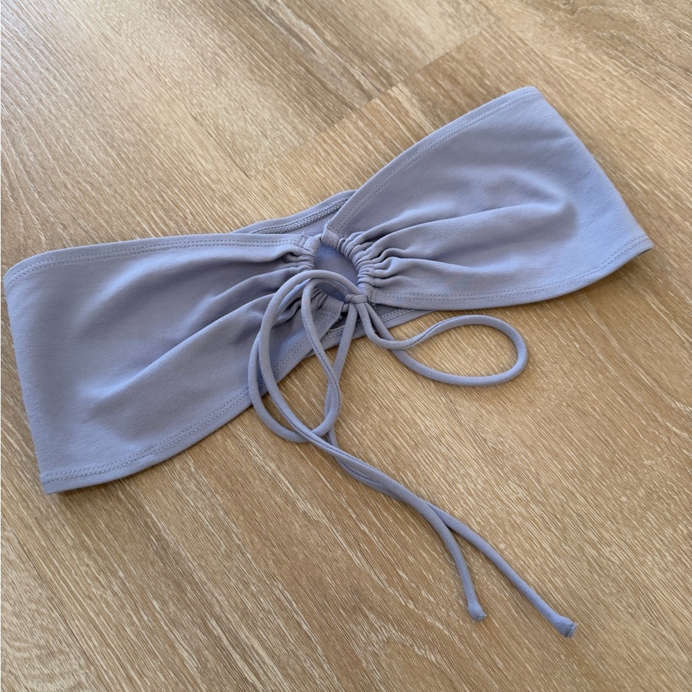 Lavender Strapless Bandeau Top
